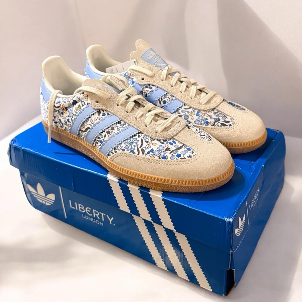 🆕 Adidas x Liberty London Limited Edition Samba OG J Floral - Blue size 8